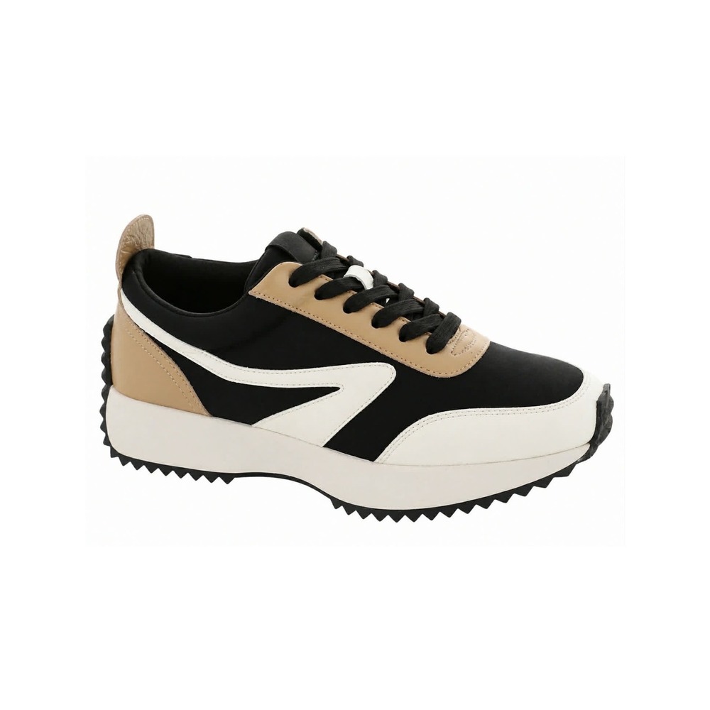 Dolce Vita Platform Sneakers Women Chunky Colorblock Black Beige 7.5
